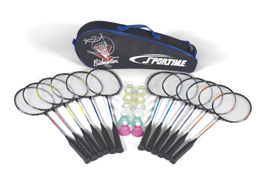 Complete 25-Piece Badminton Kit with Durable Racquets & Nylon Shuttlecocks