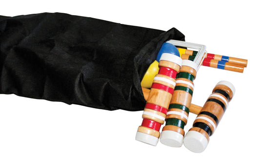 Triumph Sports 6-Player Premium Wooden Croquet Set with Carry Bag