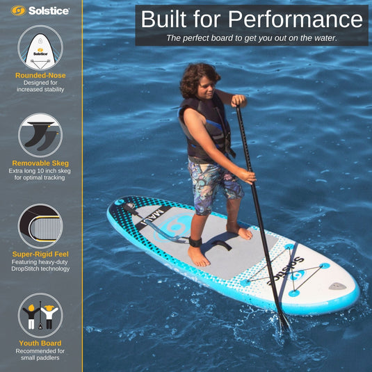 Maui Youth Inflatable Stand-Up Paddleboard Kit 8‑Foot Kids