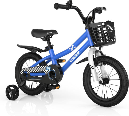 BABY JOY Kids Bike: Adjustable Children's Bicycle, Training Wheels, Dual Brakes, Basket