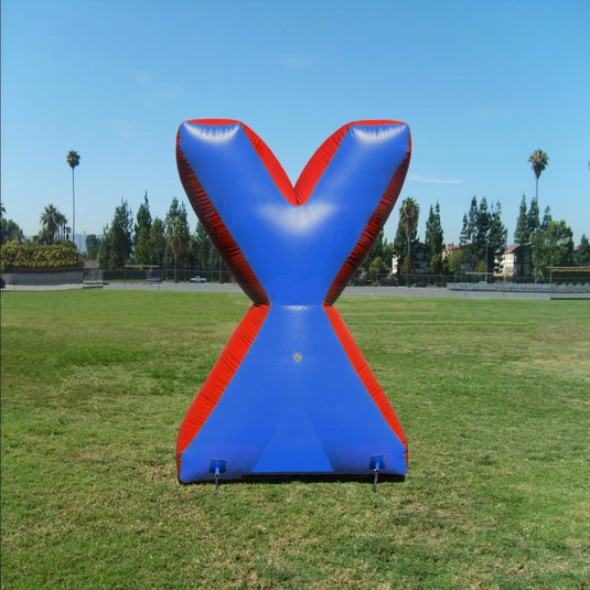 Sportogo 9-Piece Blue Red Inflatable Air Bunker Set for Paintball