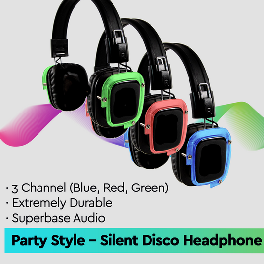 Silent Disco Bundle - 100 Headphones + 3 Transmitters
