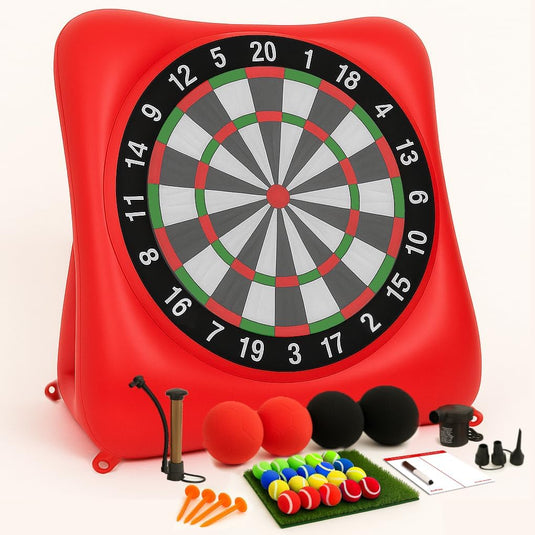 Giant Inflatable Soccer & Golf Dart Board Game 6.3ft Red