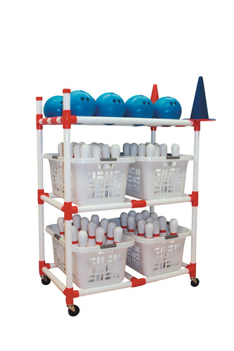 Bowling Storage Cart with Locking Casters